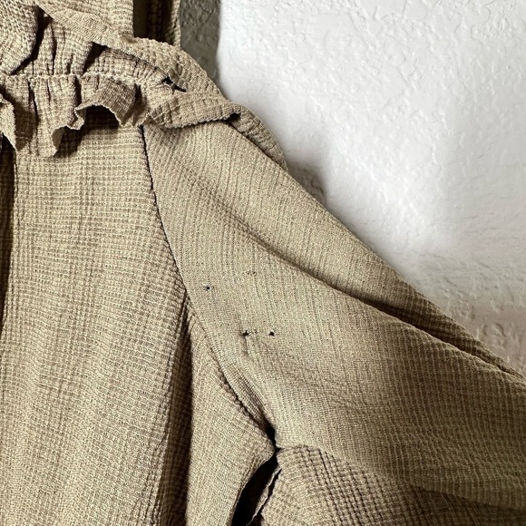 Lauren Conrad‎ Olive Green Off Shoulder Dress Size M - Picture 7 of 12